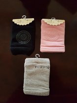 3 paar Kniebeschermers voor de kruipende baby( roze, zwart en grijs)