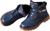 Leren veterschoen Finn –  blauw - maat 26