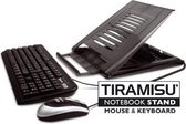 Hamlet XTMS100KM Tiramisù Notebook stand with keyboard and mouse Zwart
