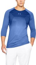 Under Armour Threadborne Vanish Power 3/4 Sleeve - Heren - Maat XL - Jupiter Blue