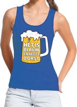Blauw Het is blauw en heeft dorst tanktop / mouwloos shirt dames XL