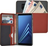 Azuri walletcase with cardslots and money pocket - camel -voor Samsung A8 (A530)