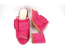 Stravers - Maat 33 Fuchsia Roze Muiltjes. Slippers met Hak Kleine Maten |  bol.com