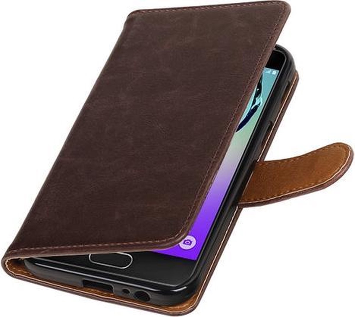 Mocca Pull-Up PU booktype wallet cover hoesje voor Samsung Galaxy A3 2017