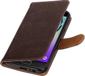 Mocca Pull-Up PU booktype wallet cover cover voor Samsung Galaxy A3 2017