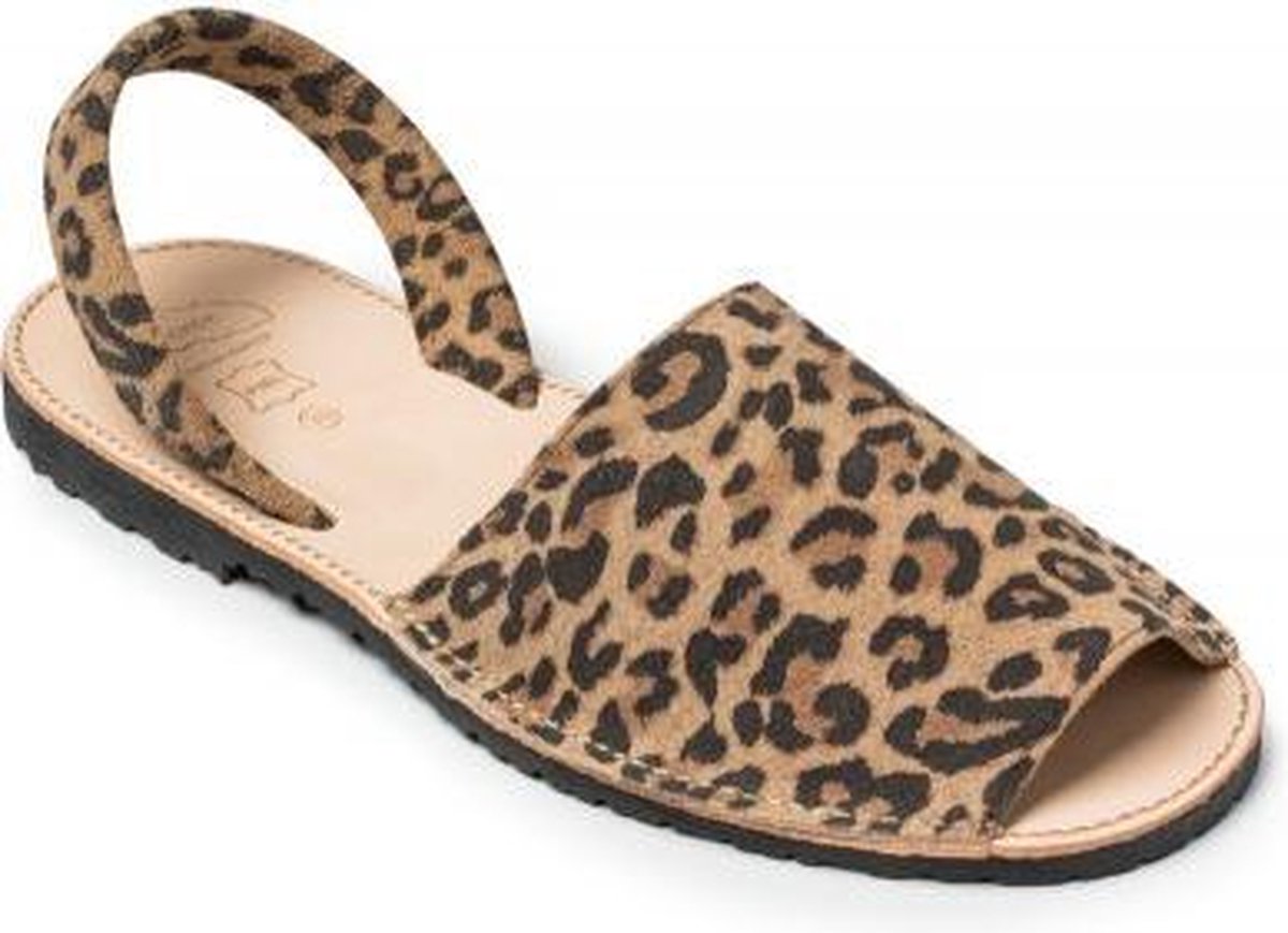 Menorquina -spaanse sandalen- s -avarca-zwart-glitter -