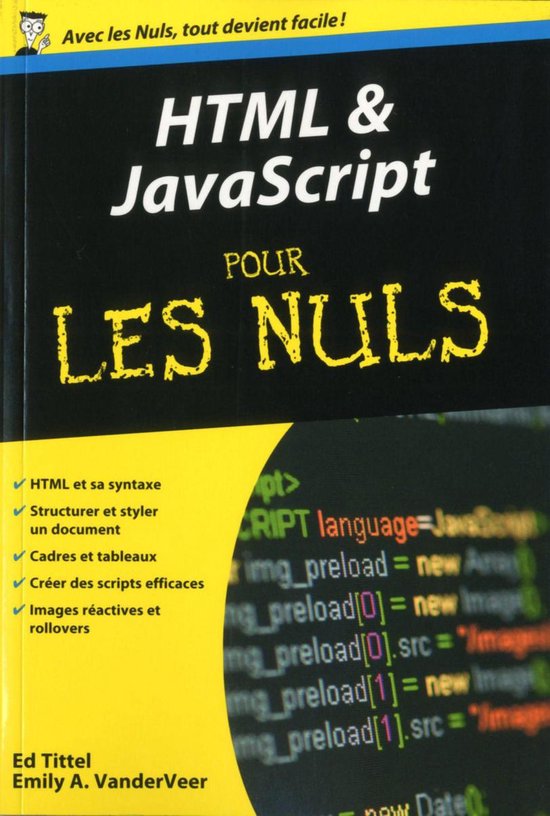 Poche pour les nuls - HTML et Javascript Poche Pour les Nuls - cover