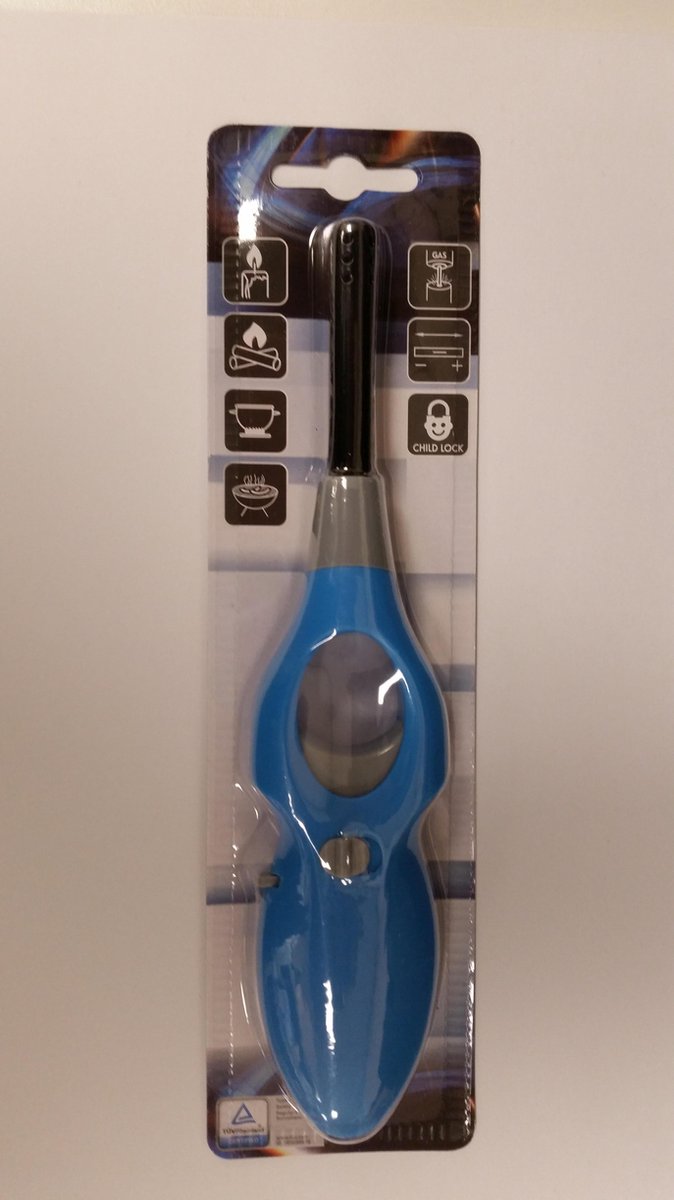 Goedkoopste Gasaansteker - Navulbaar met kinderbeveiliging - Blauw
