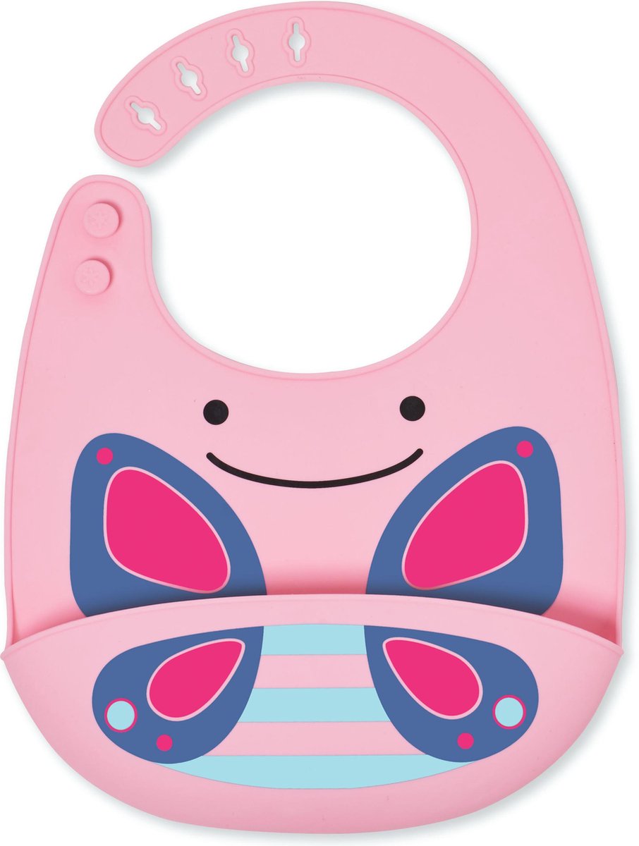 Goedkoopste Skip Hop Zoo Fold & Go Siliconen Slabbetje - Butterfly