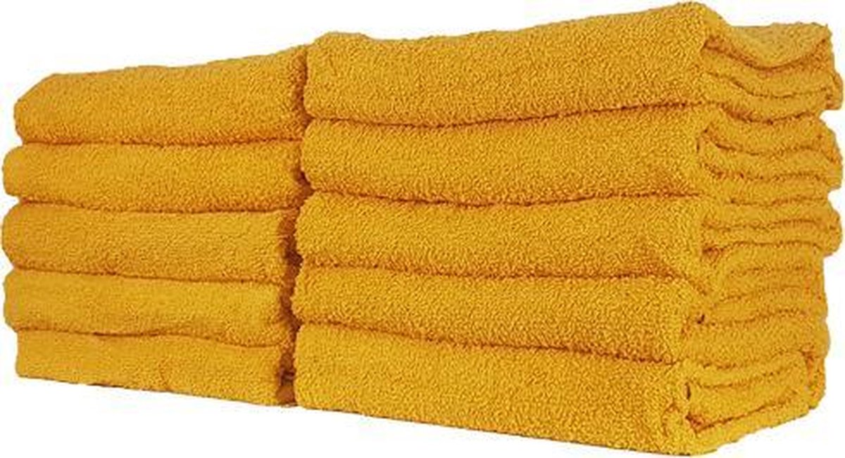 Hotel Handdoek - Geel - Set van 9 stuks - 50x100 cm - Heerlijk zachte handdoeken