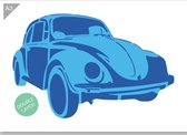 Volkswagen Kever sjabloon - 2 lagen kunststof A3 stencil - Kindvriendelijk sjabloon geschikt voor graffiti, airbrush, schilderen, muren, meubilair, taarten en andere doeleinden