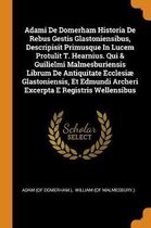 Adami de Domerham Historia de Rebus Gestis Glastoniensibus, Descripisit Primusque in Lucem Protulit T. Hearnius. Qui & Guilielmi Malmesburiensis Librum de Antiquitate Ecclesi Glastoniensis, E