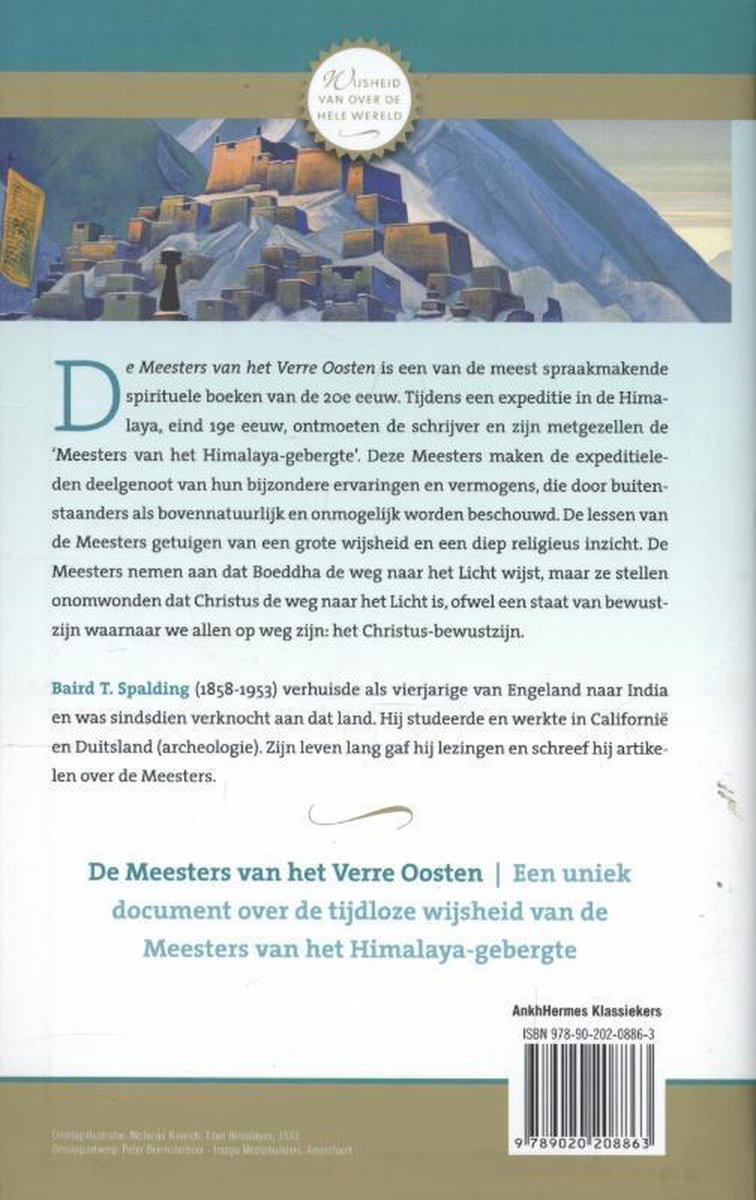 De meesters van het verre Oosten - Boekomslag met berglandschap