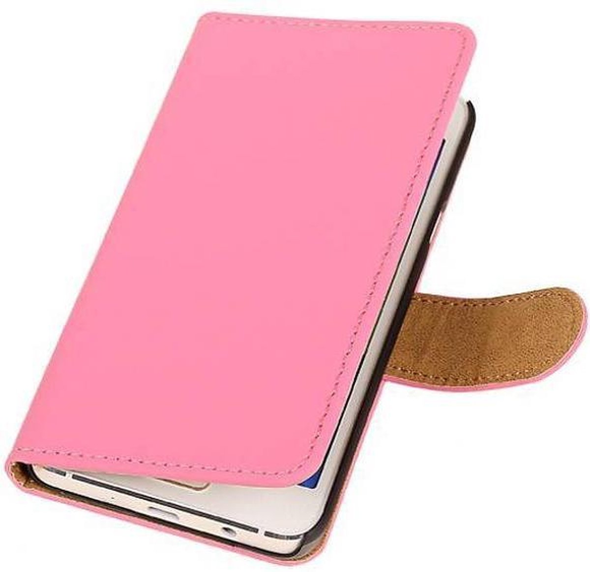 Effen Bookstyle Hoes Geschikt voor Samsung Galaxy A3 Roze