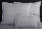 Fissaggio | Flamant Home Linen Pinstripe Grey - Set Kussenslopen - 50x75 cm - Grijs