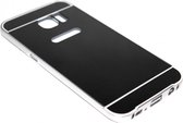 Spiegel hoesje aluminium zwart Geschikt voor Samsung Galaxy S7 Edge
