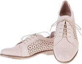 Pinto Di Blu - veterschoenen met gaatjes  - maat 39 - leder - roze - nude