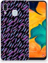 Geschikt voor Samsung Galaxy A30 | A20 TPU Hoesje Design Feathers Color