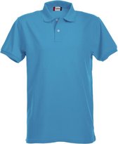 Clique Premium Heren Polo Turquoise maat XXL