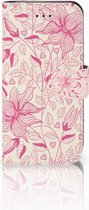 Book Case iPhone 7 | 8 | SE 2020 | SE 2022 Hoesje Pink Flowers