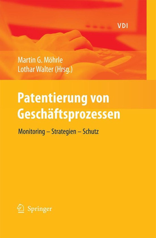 VDI-Buch - Patentierung von Geschäftsprozessen - cover