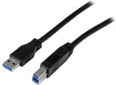 StarTech.com 1 m gecertificeerde SuperSpeed USB 3.0 A-naar-B-kabel