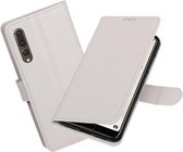 Wit Portemonnee Wallet Case Hoesje voor Huawei P20 Pro
