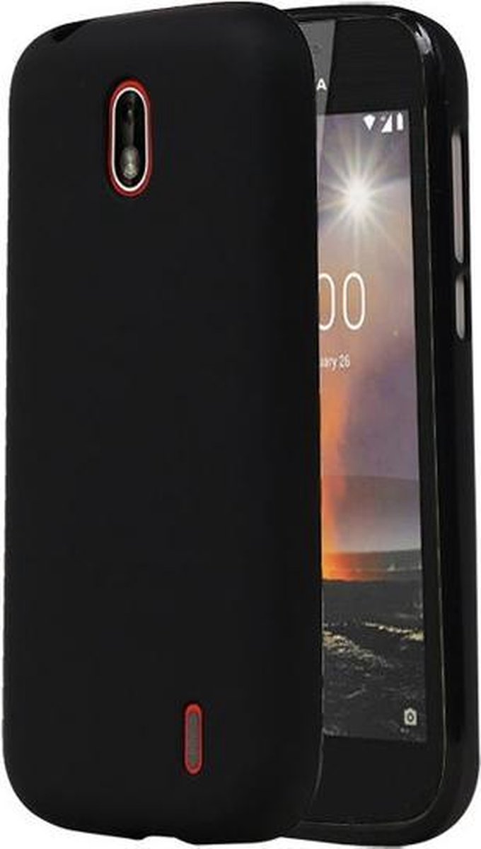 Zwart TPU back case cover Hoesje voor Nokia 1