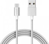 Gebra USB Type-C Kabel naar USB voor o.a. Motorola Moto Z | 1 meter | Zilver | Hoge Kwaliteit