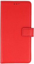 Rood booktype wallet case Hoesje voor Huawei P20 Lite