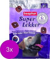 Beaphar Super Lekker Hond - Hondensnacks - 3 x Vlees 1 kg