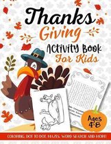 Thanksgiving Activity Book for Kids Ages 4-8
