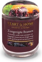 Heart & Home geurkaars in pot (L) - Zongerijpte Bramen
