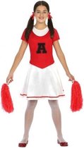 Cheerleader jurk/jurkje carnaval verkleed kostuum voor meisjes - carnavalskleding -  voordelig geprijsd 140 (10-12 jaar)