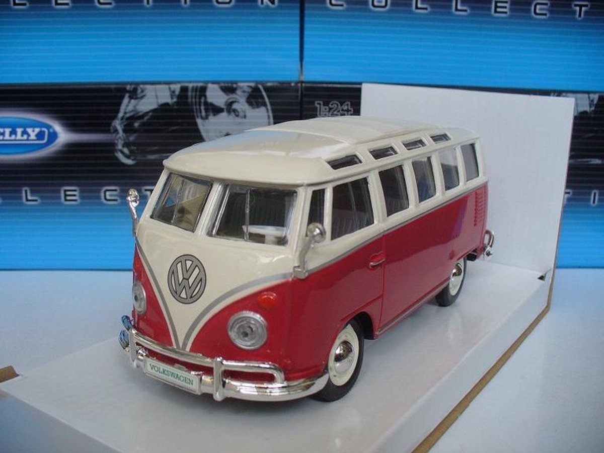 Maisto 1/25 VW Volkswagen T1 Microbus Samba Rouge Blanc