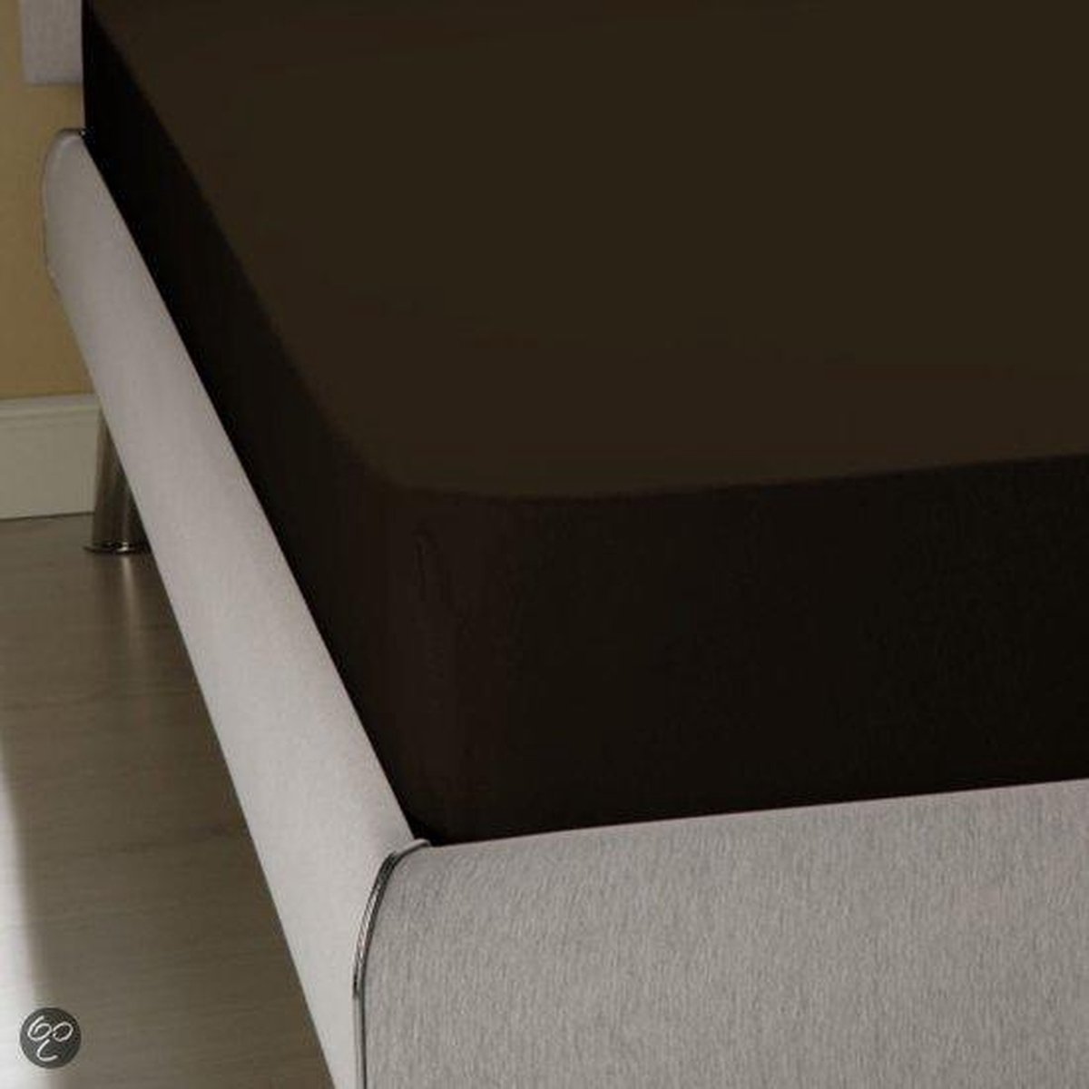 Homéé® Hoeslaken Jersey stretch zwart 120x200/220 +30 cm twijfelaar bed 100% katoen