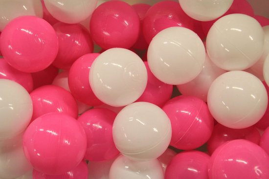 Ballenbakballen voor - Meisjes roze/wit 60mm - 100 stuks - Zwangerschap & geboorte | bol.com