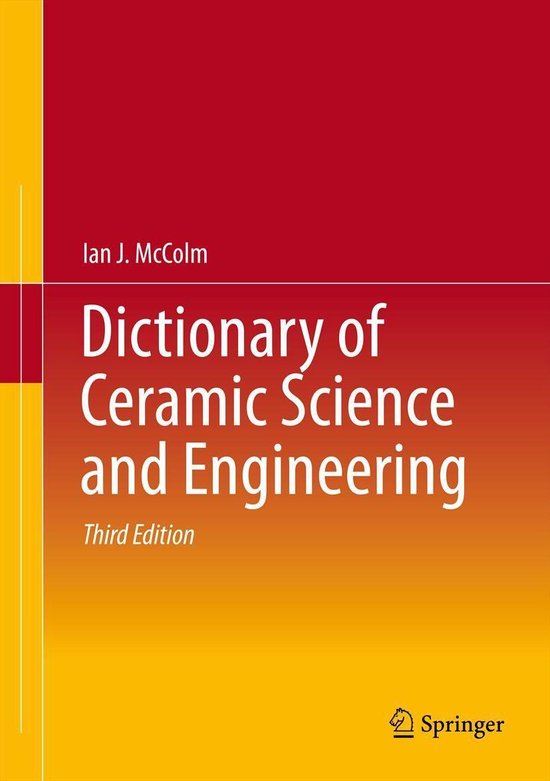 Chemistry and Material Science (R0) - Dictionary of Ceramic  ... - cover