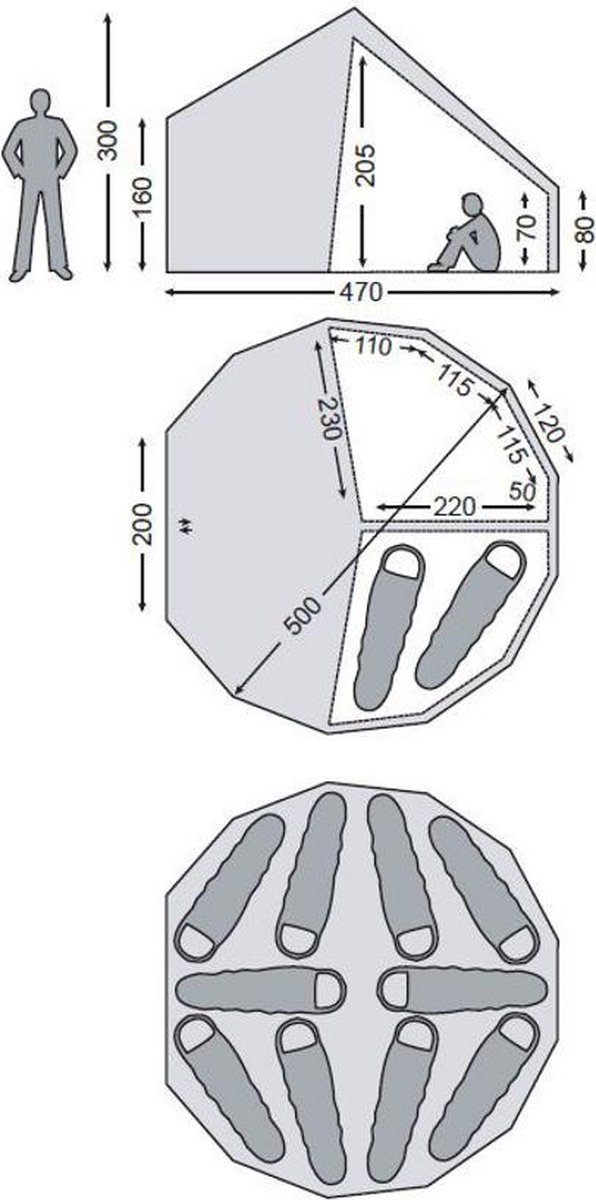 Nordisk Asgard 19.6 R/L Cabin binnentent | bol