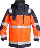 FE Engel Parka Jas EN 20471 1000-928 - Oranje/Marine 1006 - XS