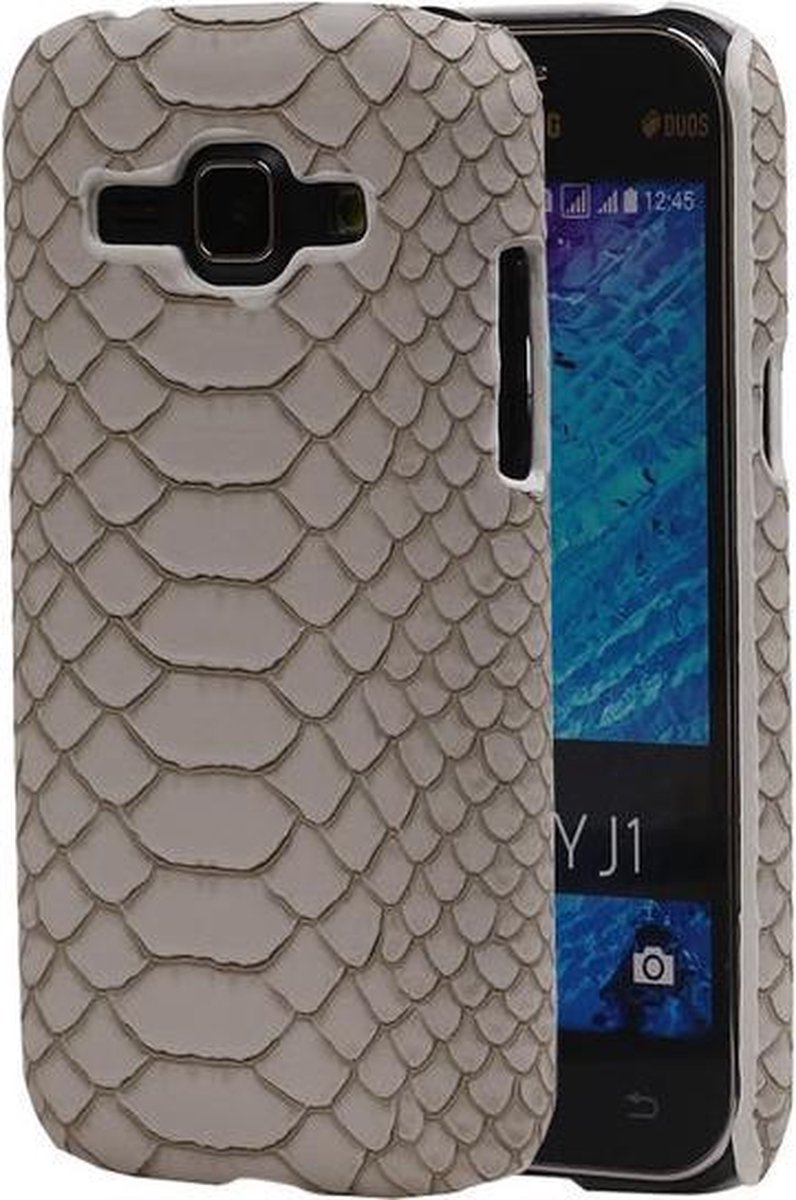 Beige Slang Hardcase Backcover Samsung Galaxy J1 2015 Hoesje