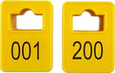 Garderobemunten - geel - vierkante opening - 001-200