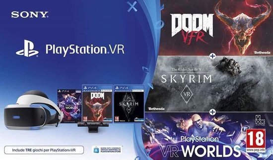 Sony PlayStation VR (V2) + Camera V2 pakket met VR Worlds + Doom VFR +  Skyrim VR | bol.com