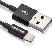 deleyCON USB - Lightning mobiele telefoonkabel USB A Zwart 1 m