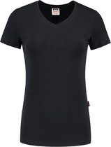 Tricorp Dames T-shirt V-hals 190 grams - Casual - 101008 - Navy - maat XS