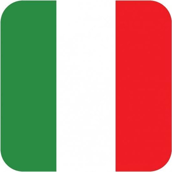 Bierviltjes Italiaanse vlag vierkant 15 st