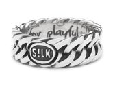 SILK Jewellery - Zilveren Ring - Linked - 145.18 - Maat 18