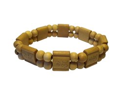 Fako Bijoux® - Buddha Armband - Tibet - Lichtbruin