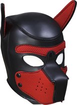 Banoch - Lindo Perrito Rojo Neoprene - honden masker puppy play rood neopreen