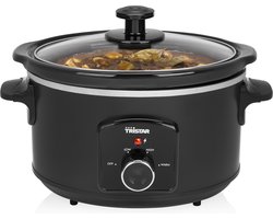 foto van Tristar Slowcooker VS-3915 - 3.5 liter - Met uitneembare keramische binnenpan - Warmhoudfunctie - Zwart